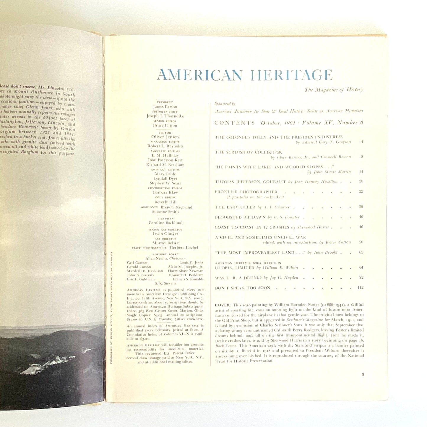 Vintage American Heritage October 1964 • Volume XV, Number 6 Hardcover History Book