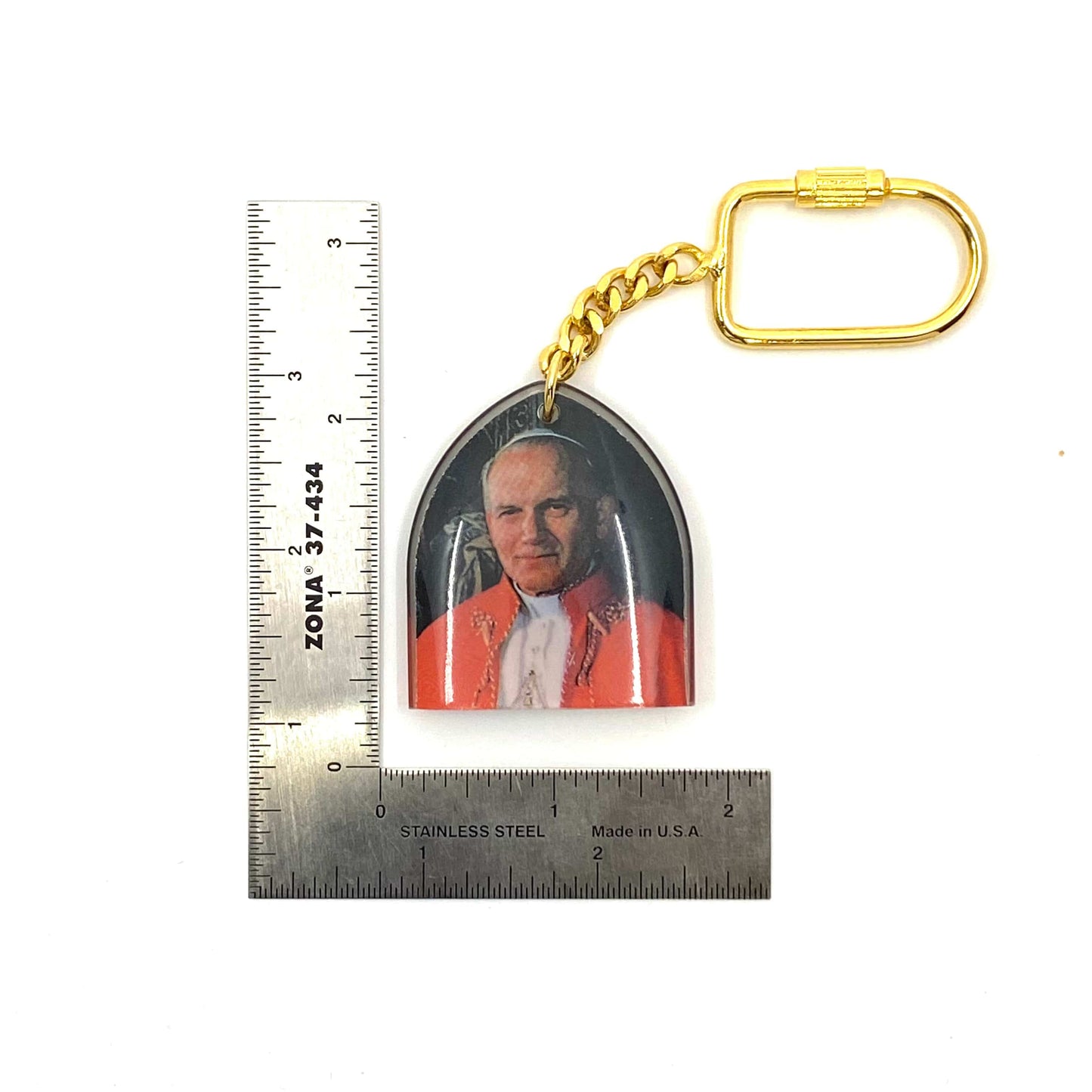 Vintage 1984 Pope John Paul II Key Ring Pope Saint John Paul The Great Vatican Souvenir