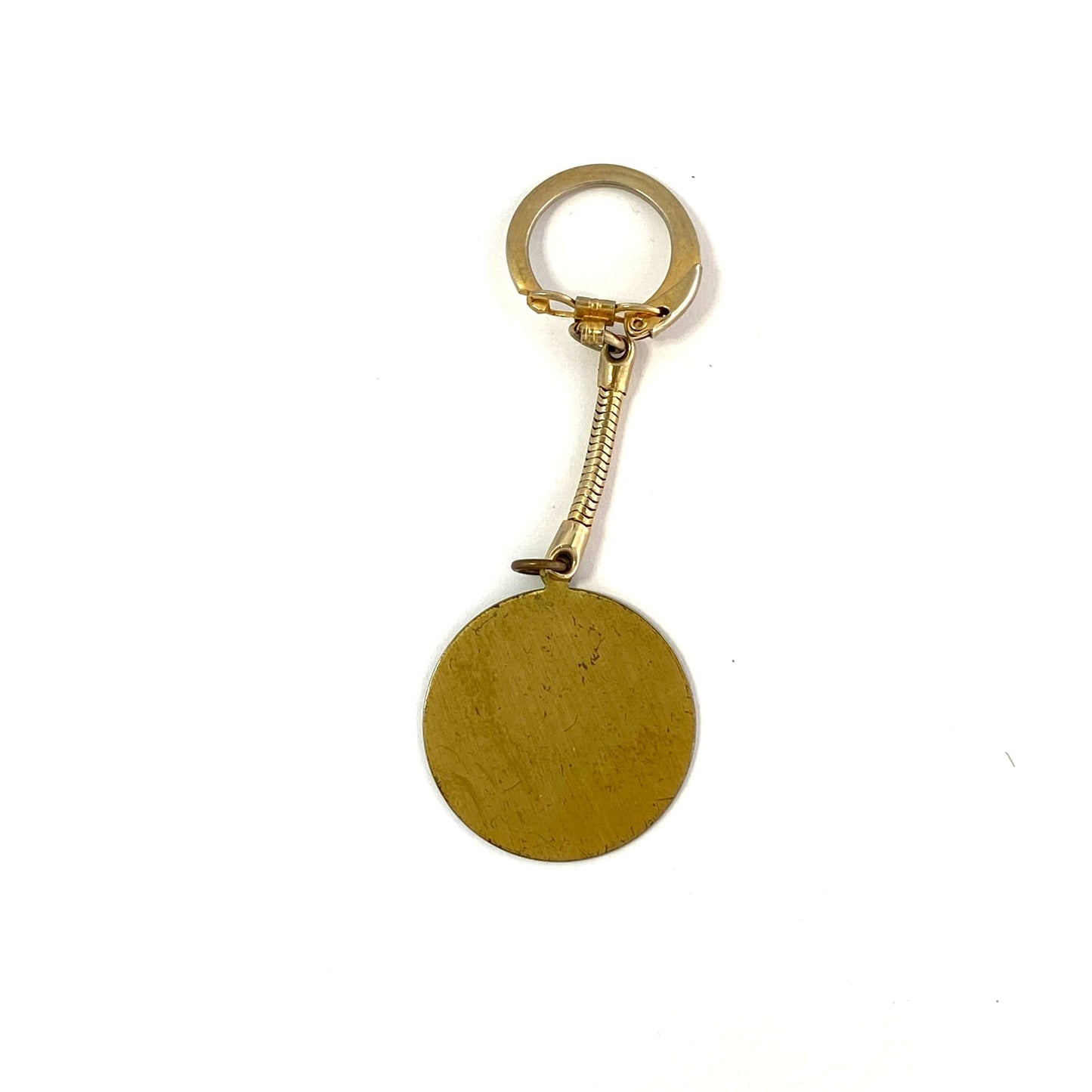 Vintage “Apollo 11” Moon Landing Eagle Earth Goldtone Souvenir Keychain Key Ring Charm
