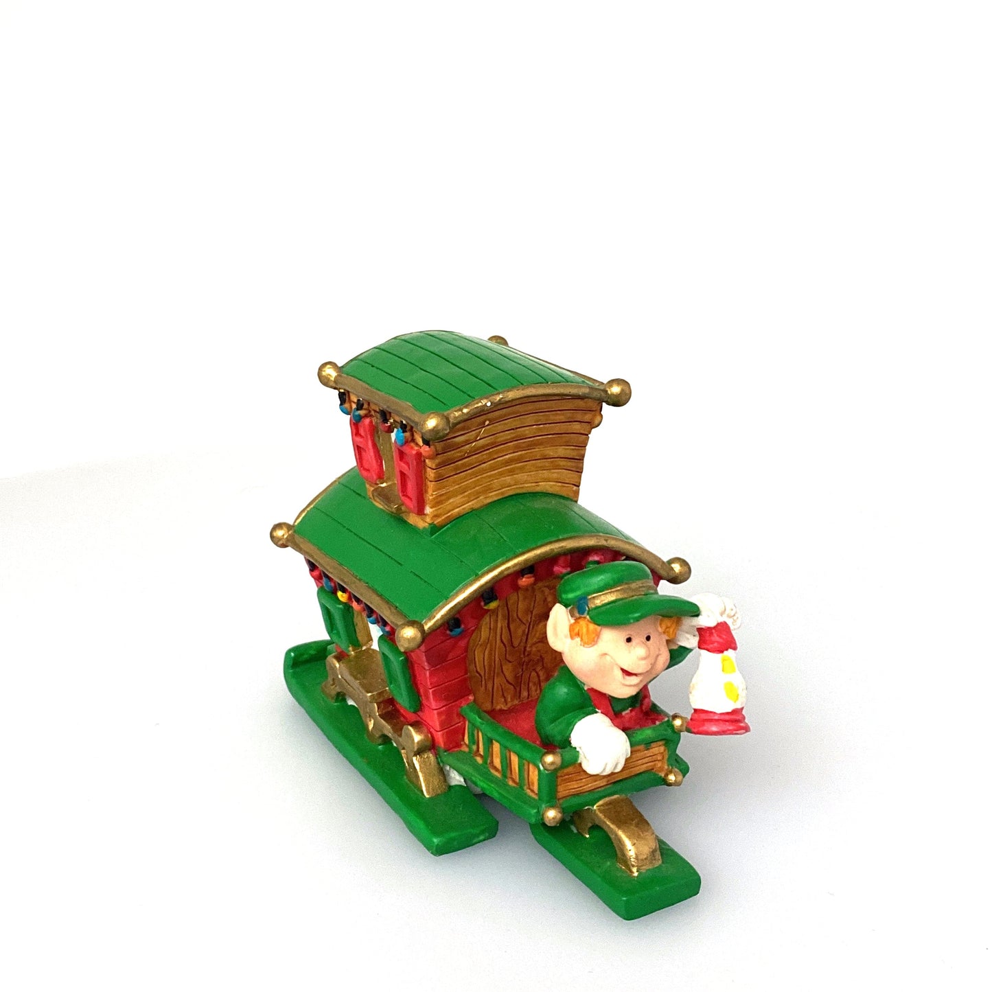 Vintage 1996 North Pole Ltd. “Caboose” Elf Train Christmas Holiday Table-Top Decoration