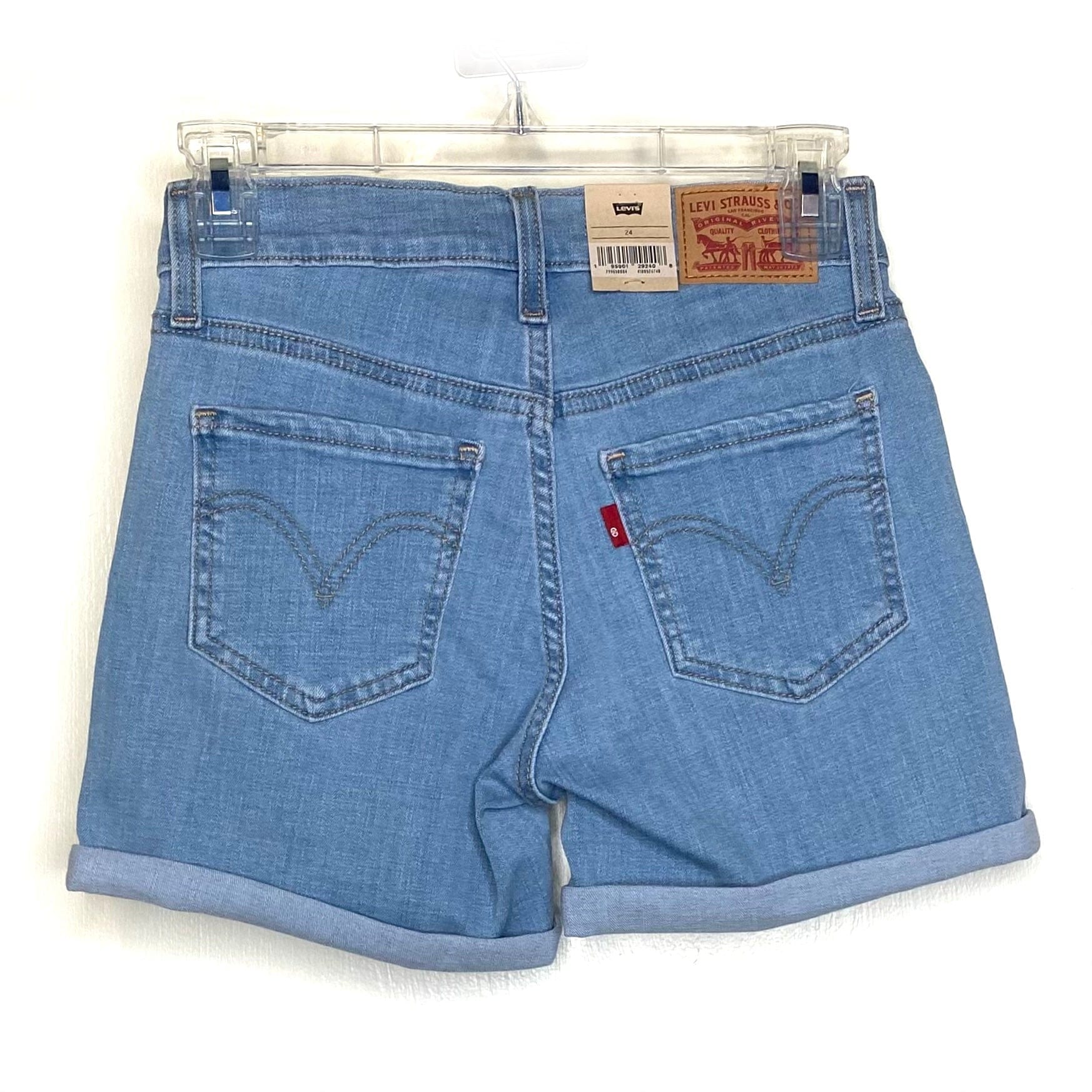 Levi's Women's Mid-Length Denim Shorts Size 24 Light Blue