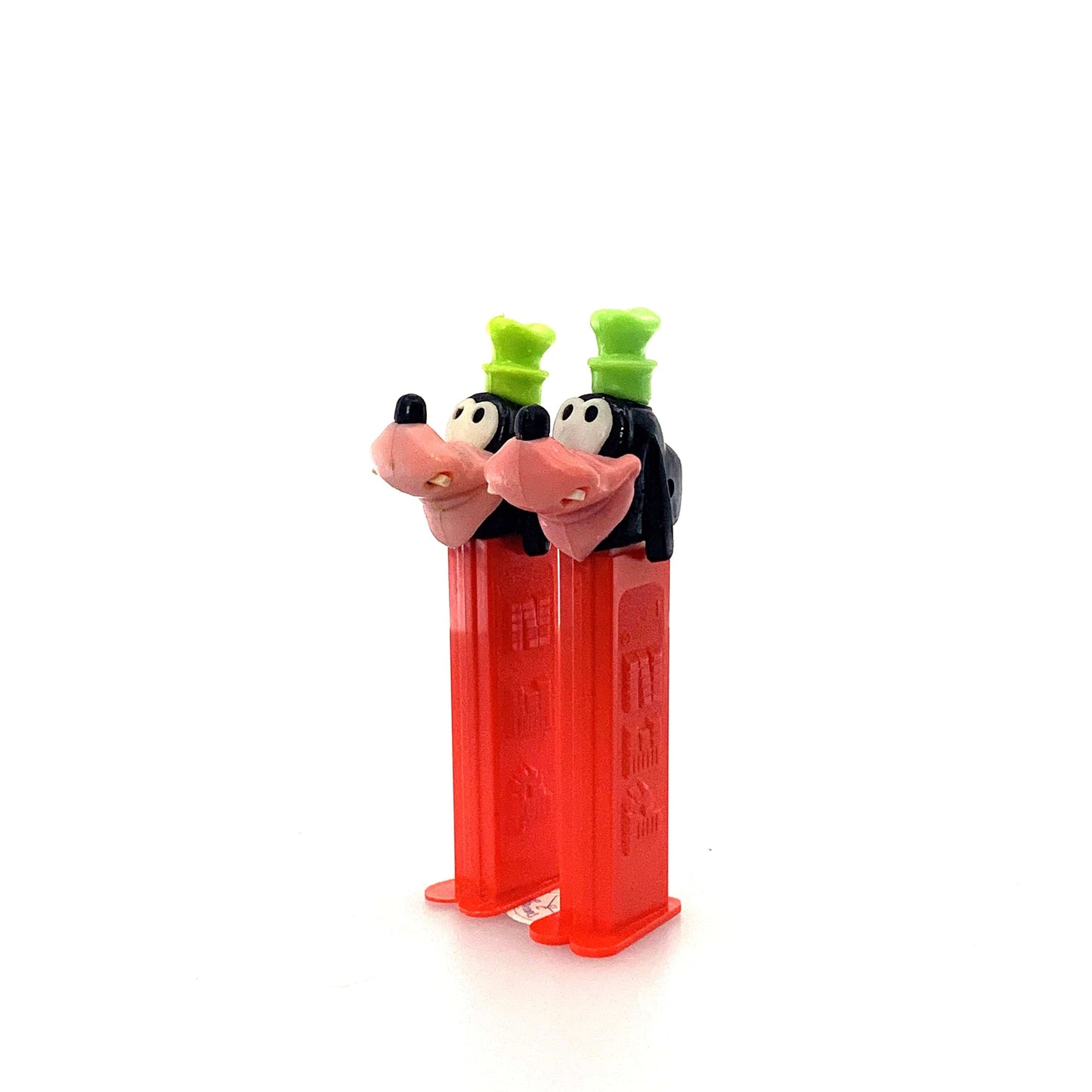 Pez Dispenser | Disney Goofy the Dog | Color: Red | (Set of 2) | Pre-Owned