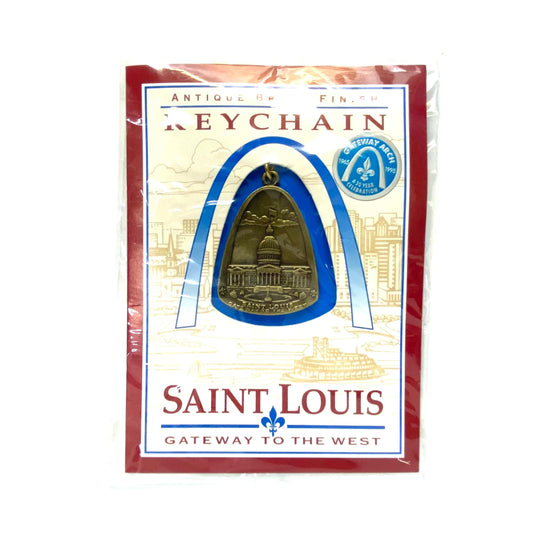 St. Louis, Missouri | ‘Gateway To The West’ Souvenir Keychain Key Ring Brass | Color: Antique Bronze | New