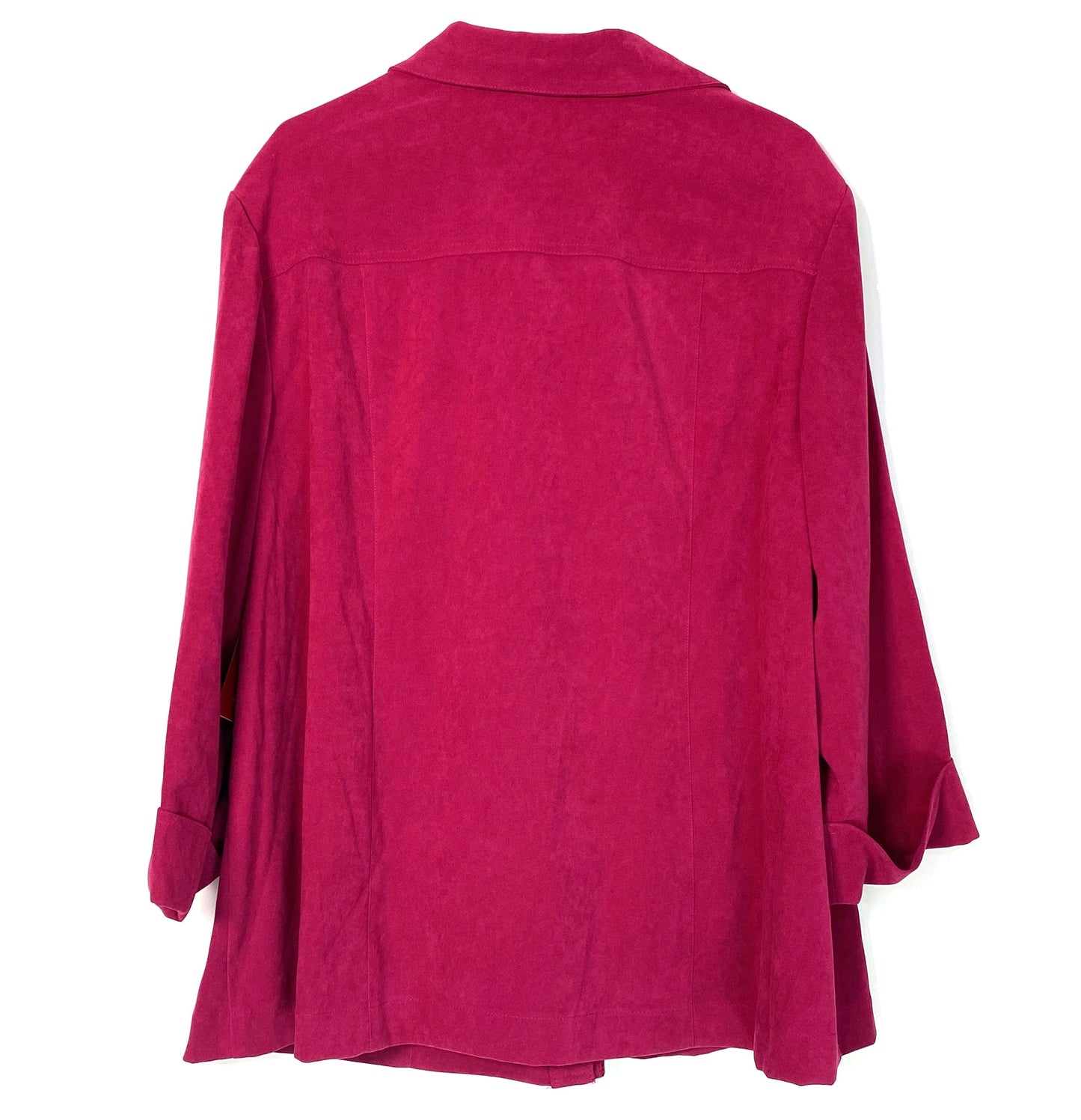 JM Collection Woman Womens Size 22W Pink Button-Up Top Blouse Shirt L/s