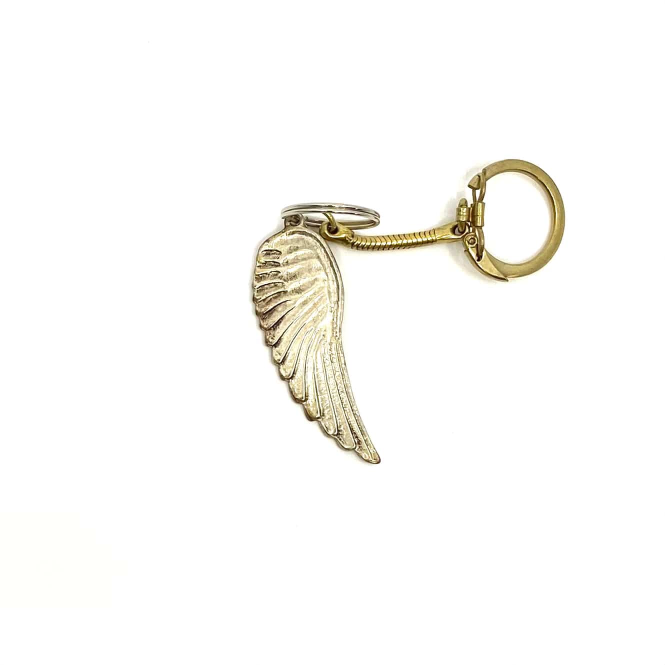 Novelty Silvertone Single Wing Fashion Keychain Key Ring
