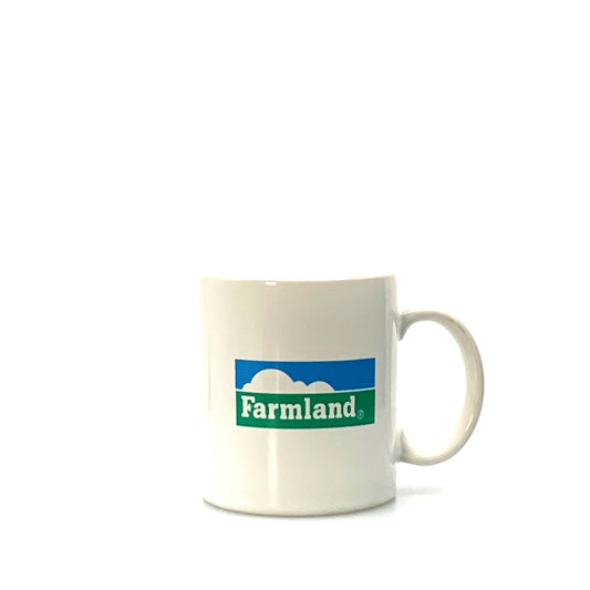 Ceramic FARMLAND Logo Coffee Cup, White 10 Fl Oz