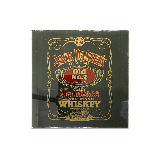 Vintage Jack Daniel’s Whiskey Glass Carnival Fair Prize Giveaway 6”x6” 1980’s