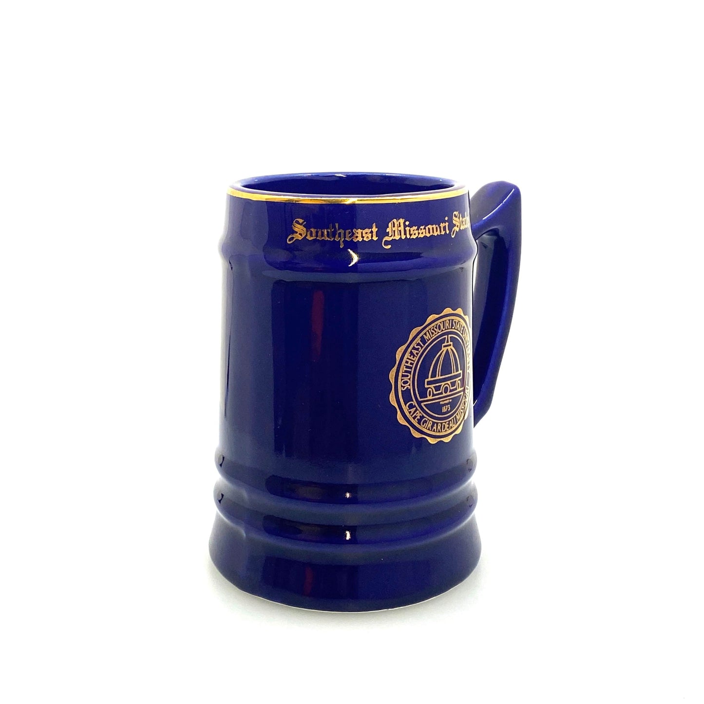Southeast Missouri State University Gold Blue Ceramic Coffee Cup Stein 20oz