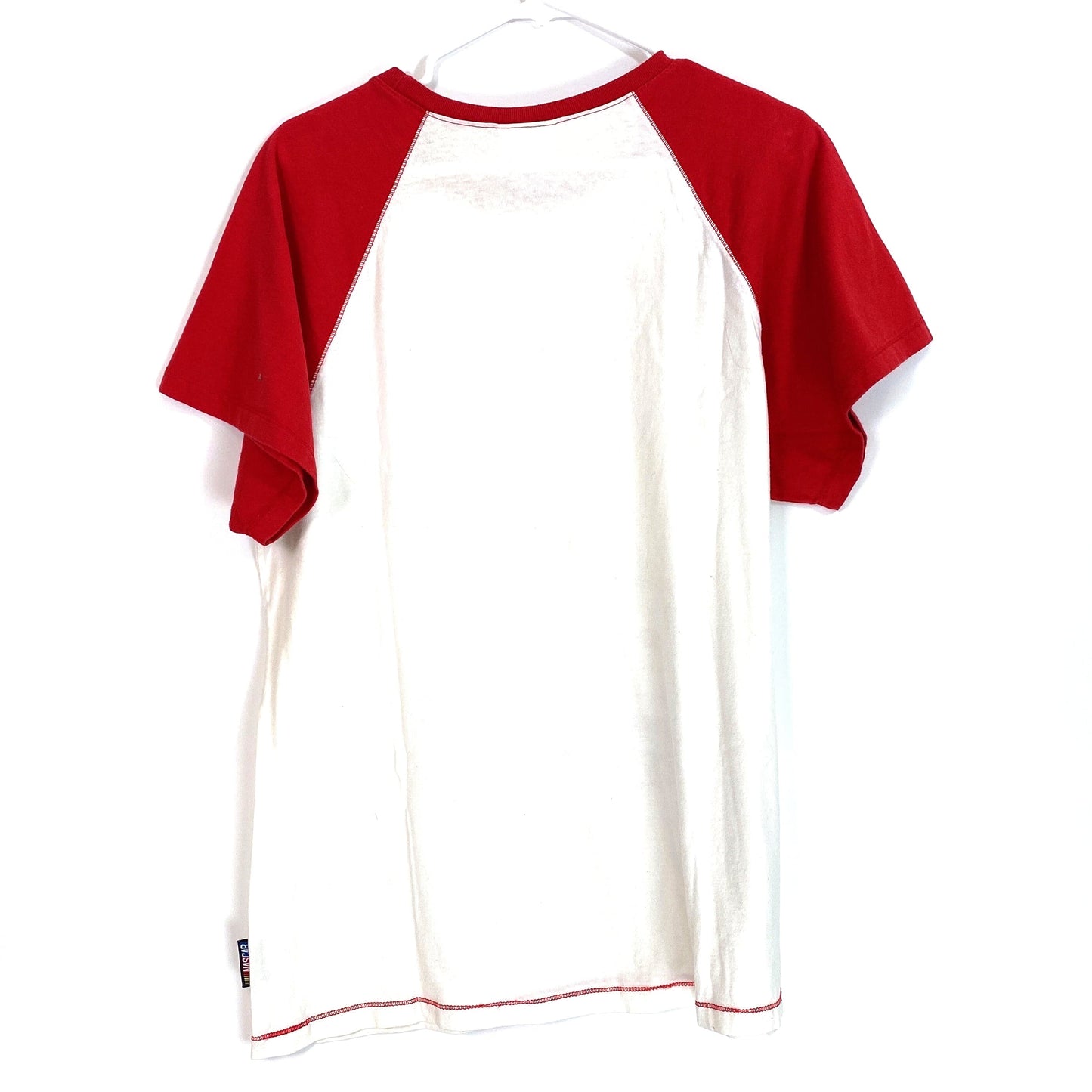 NASCAR Womens T-Shirt Size XL White Red Raglan Sleeve #24 Jeff Gordon