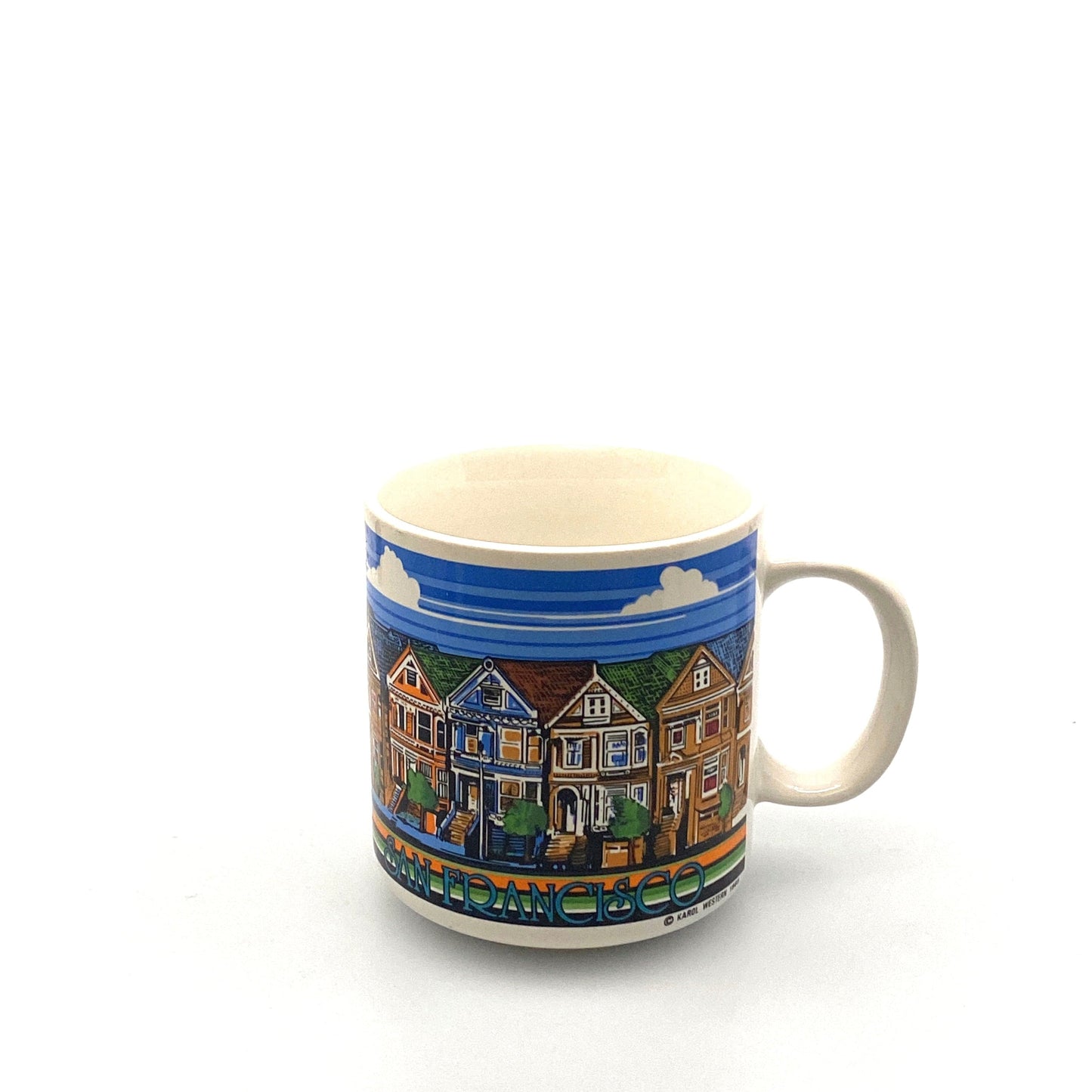 Travel Souvenir San Francisco “The Painted Ladies” Row Houses Coffee Mug Cup