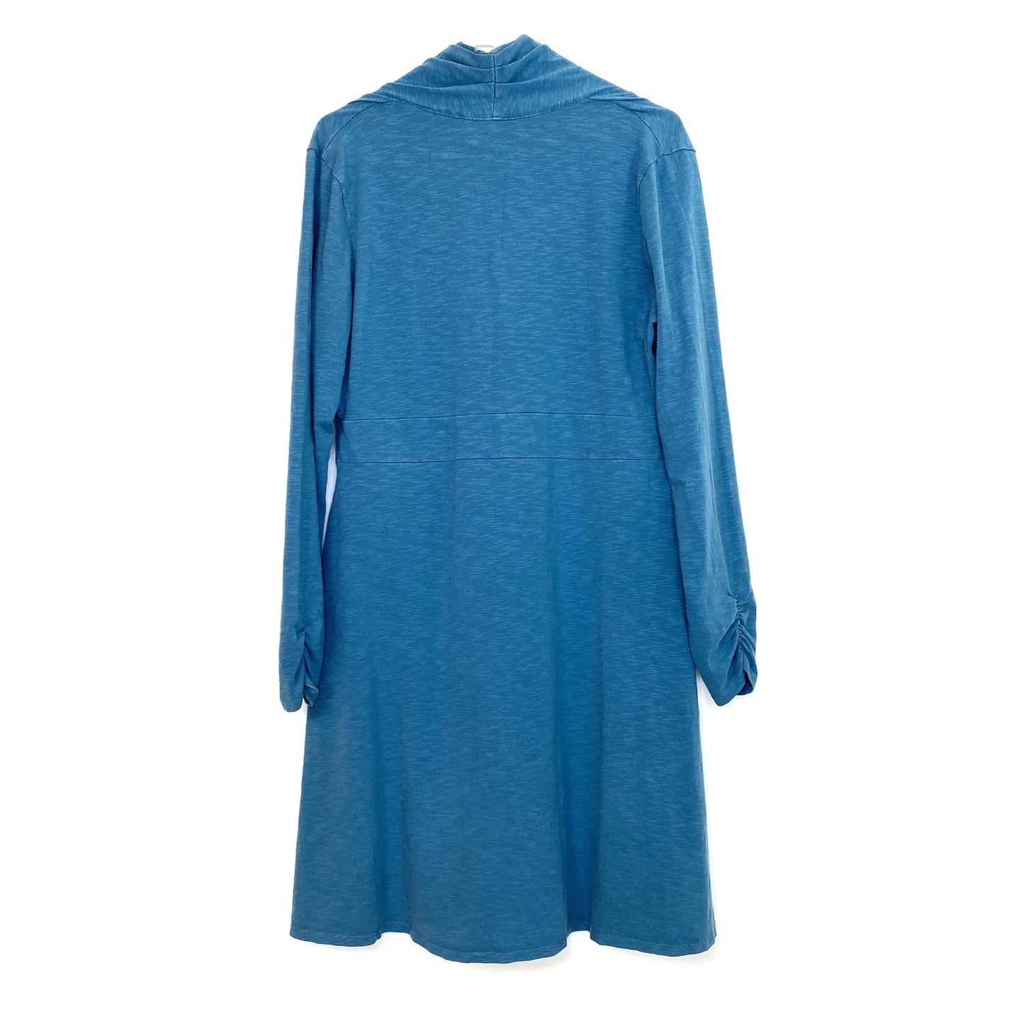 GoLite Womens Size XL Teal Blue T-Shirt Dress V-Neck Pockets Stretch L/s