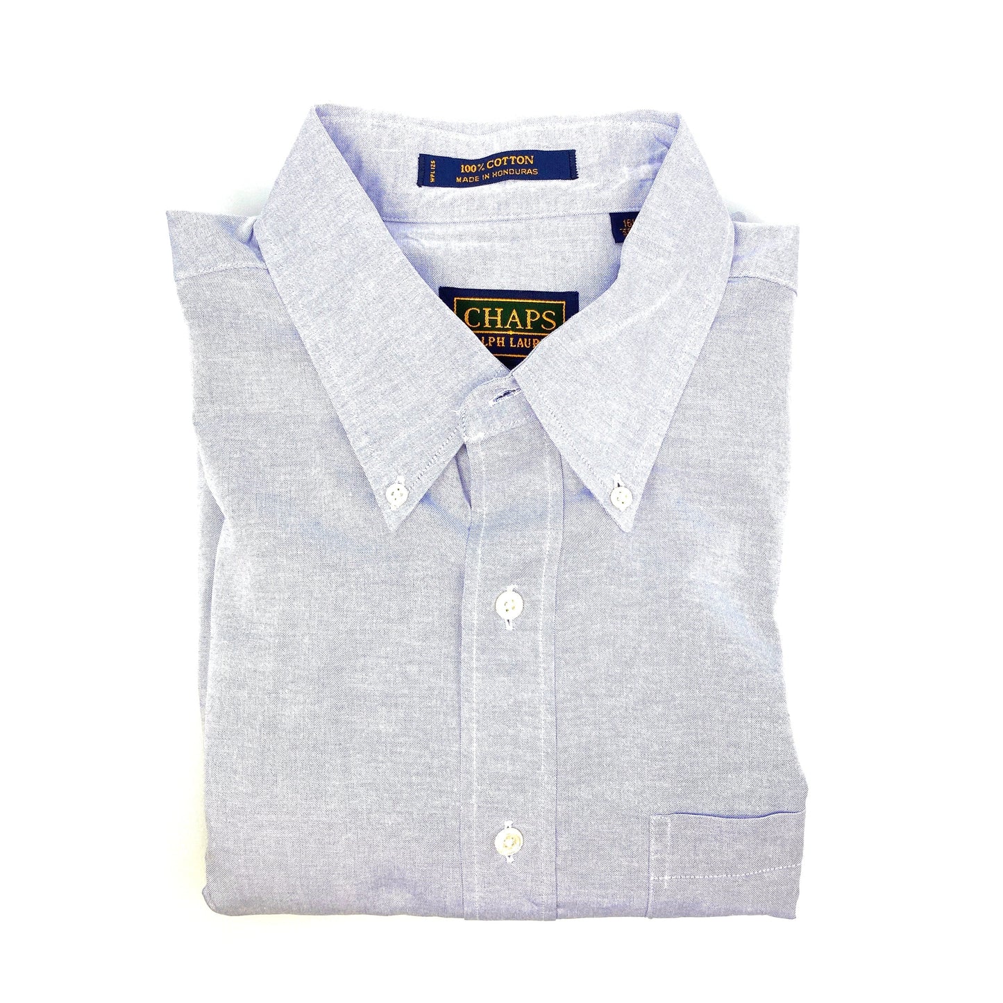 Chaps Ralph Lauren Mens Size XL Dress Shirt Blue Button Down Long Sleeve