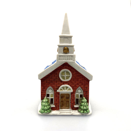 Seasonal Specialties Chapel Church w/Steeple Vintage Christmas Village Porcelain Lighted House 1999